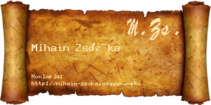 Mihain Zsóka névjegykártya
